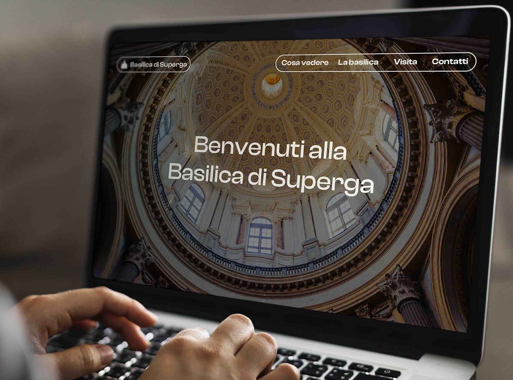 Foto del progetto di redesign del sito web della Basilica di Supergs